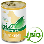 100% Органична, консервирана храна за кучета BioGustosita Chicken с 99% прясно пилешко месо, годно за човешка консумация